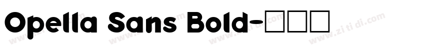 Opella Sans Bold字体转换